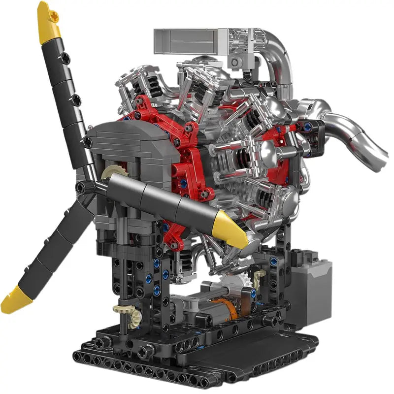 Motorised Radial Aircraft Engine 1146pcs - RBrickstem®