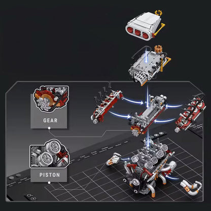 Supercharged V8 American Engine 2346Pcs - RBrickstem®