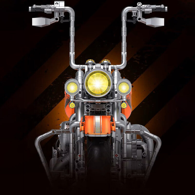 Orange Flame Heavy-Duty Bike 2391pcs - RBrickstem®