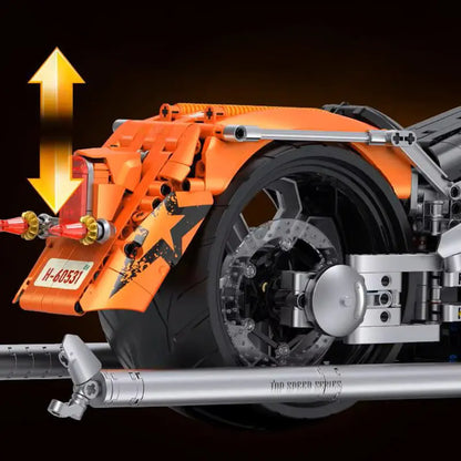 Orange Flame Heavy-Duty Bike 2391pcs - RBrickstem®