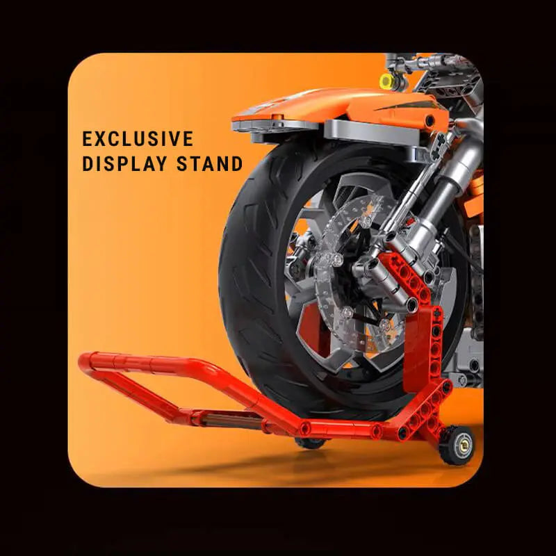Orange Flame Heavy-Duty Bike 2391pcs - RBrickstem®