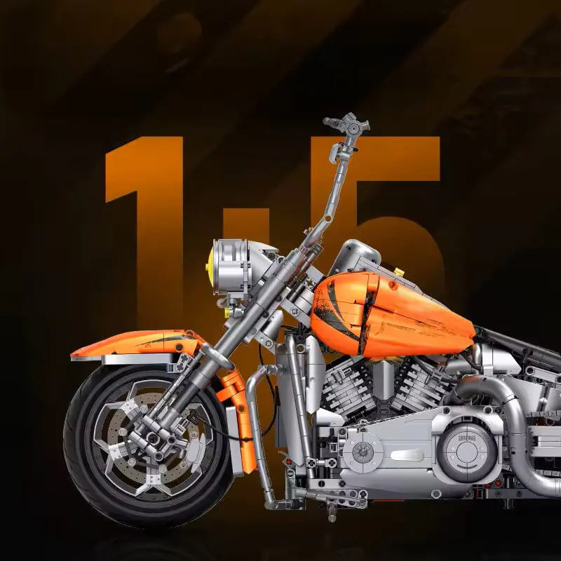 Orange Flame Heavy-Duty Bike 2391pcs - RBrickstem®