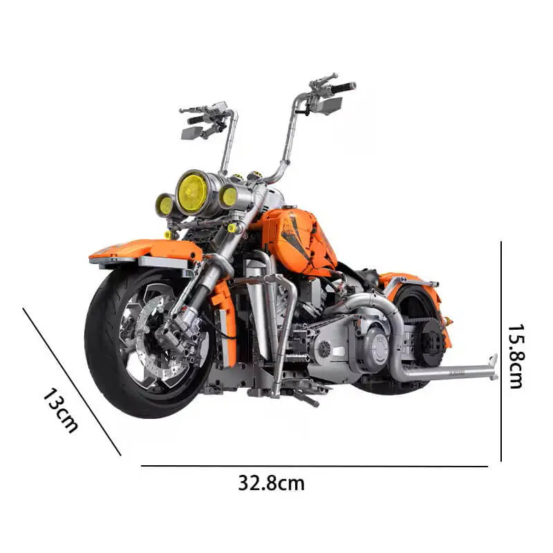Orange Flame Heavy-Duty Bike 2391pcs - RBrickstem®