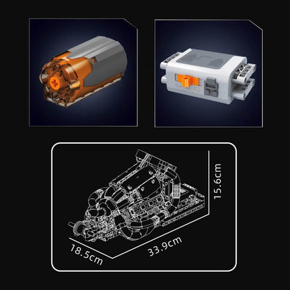 Grand Prix Race Car Engine 979Pcs - RBrickstem®