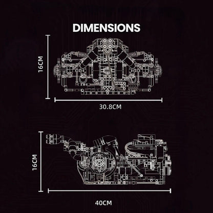 V8 Rear Supercar Powertrain | 1394pcs