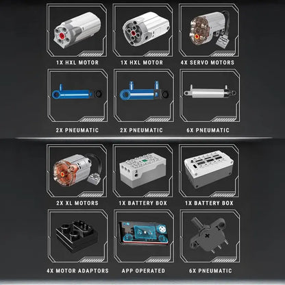 Remote Controlled Pneumatic Claw Excavator 4194Pcs - RBrickstem®