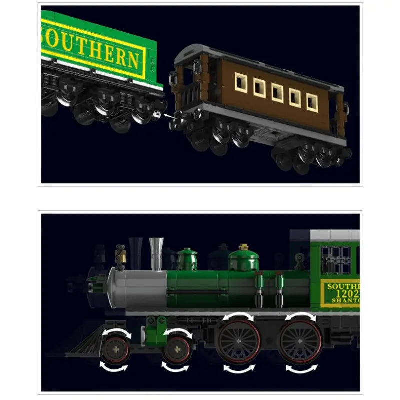 Remote Controlled Southern Steam Locomotive 1211pcs