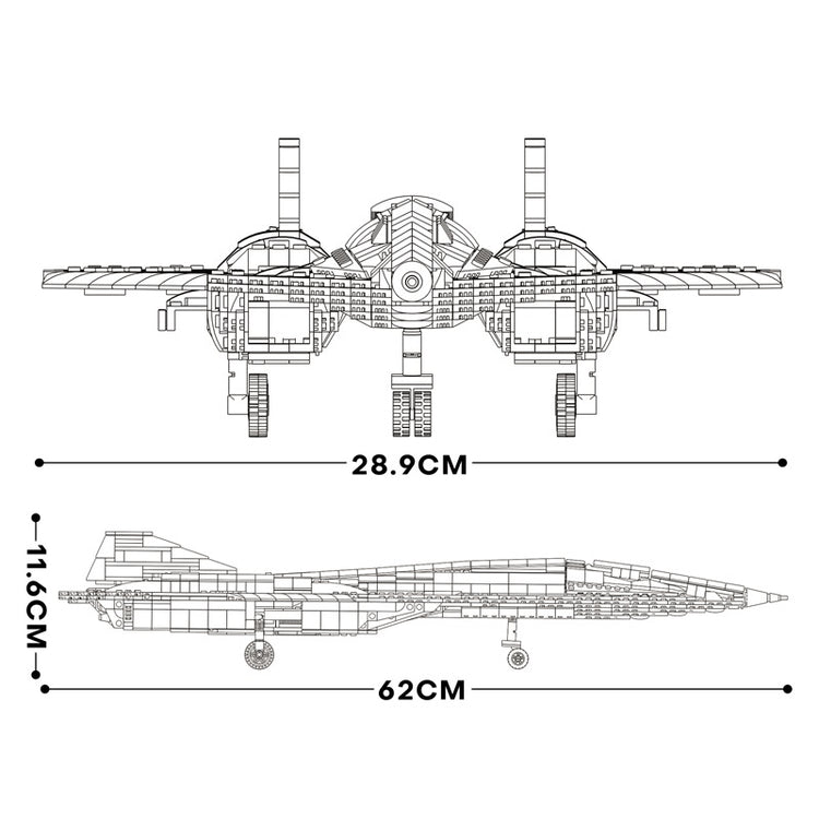 SR-72 RECONNAISSANCE AIRCRAFT 2070PCS - RBrickstem®