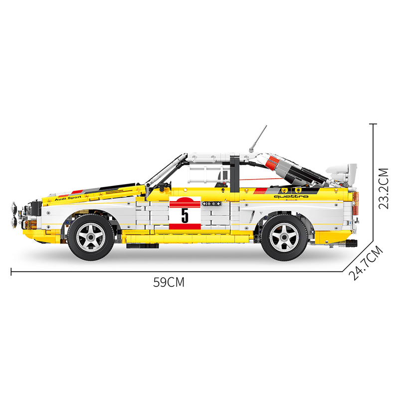 Audi Rally Quattro S1 Group B 1984 | 1:8 Scale 3886 pcs
