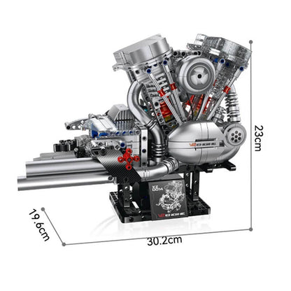 Motorised V2 Bike Engine 866Pcs