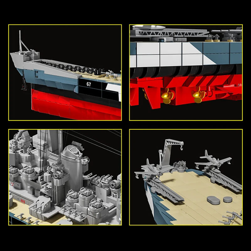 The USS Montana Battleship 2955Pcs