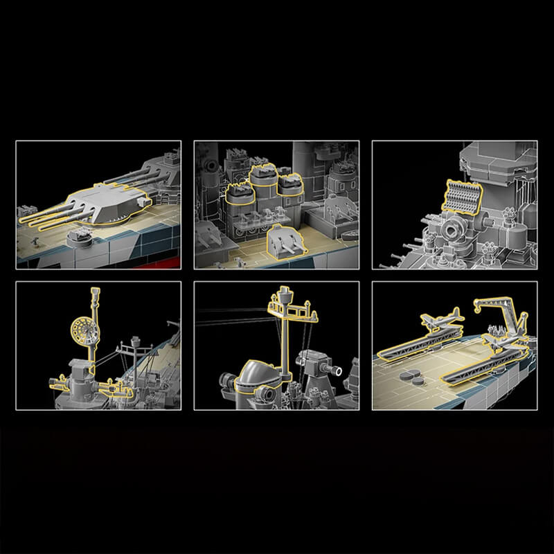 The USS Montana Battleship 2955Pcs