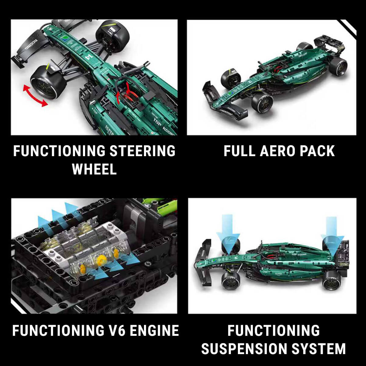 Remote Controlled British Racing Green 1959Pcs - RBrickstem®