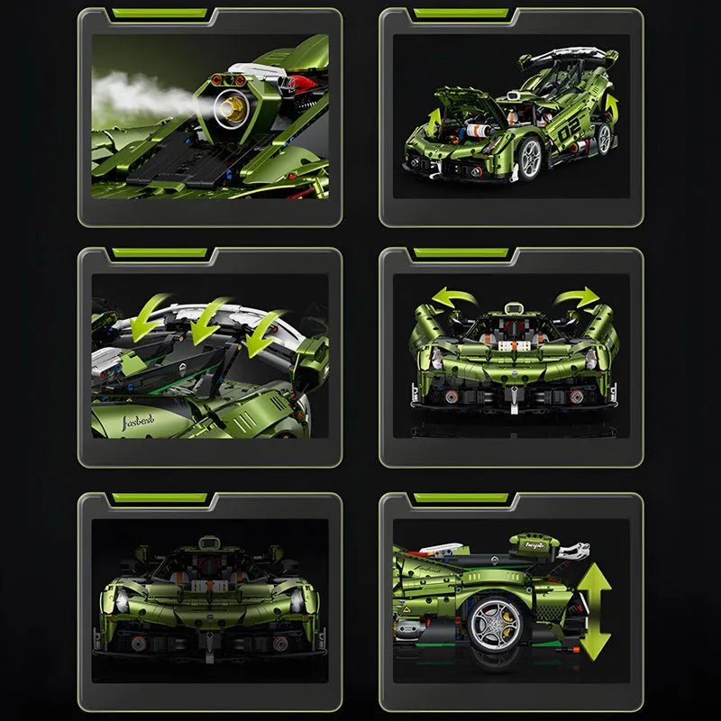 CHROME EDITION SWEDISH HYPERCAR 3840PCS - RBrickstem®