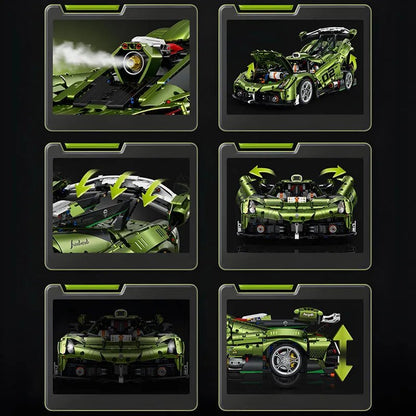 CHROME EDITION SWEDISH HYPERCAR 3840PCS - RBrickstem®