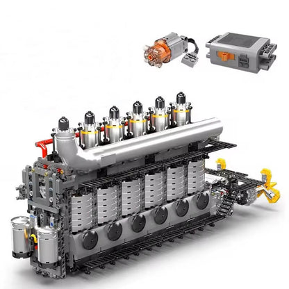 Dual Propeller Marine Diesel Engine 3221Pcs - RBrickstem®