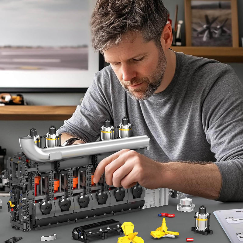 Dual Propeller Marine Diesel Engine 3221Pcs - RBrickstem®