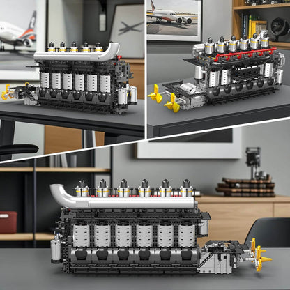 Dual Propeller Marine Diesel Engine 3221Pcs - RBrickstem®