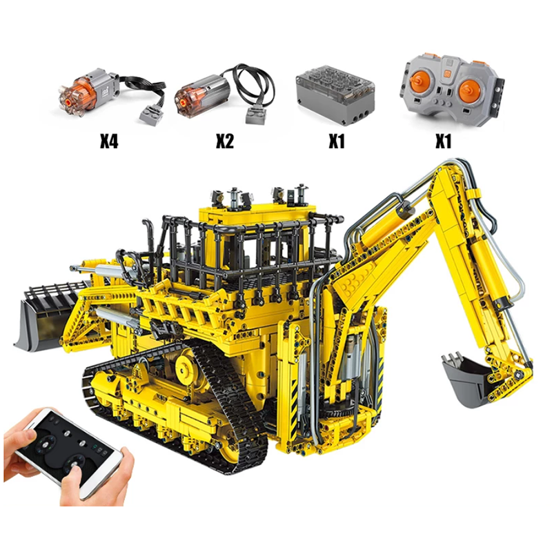 Remote Controlled Pneumatic Backhoe Loader 3962pcs mySite