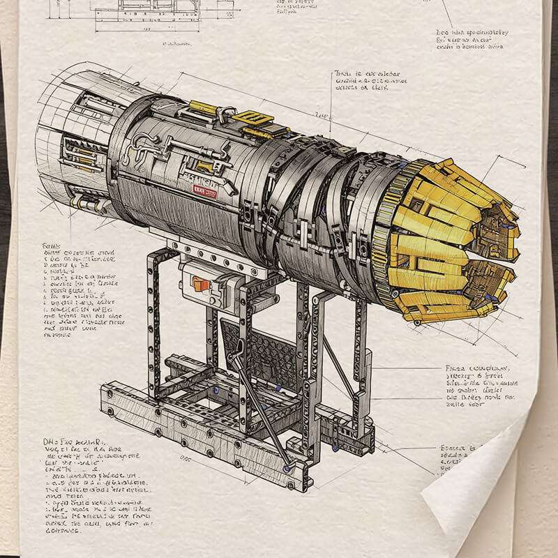 Motorised F35 Turbine Engine 1811Pcs