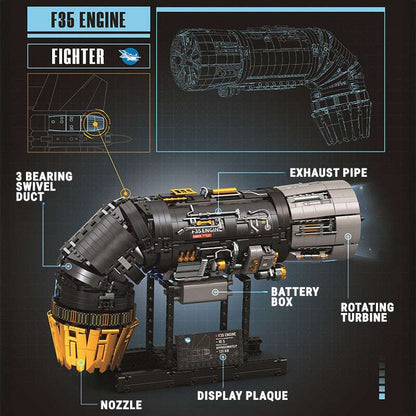 Motorised F35 Turbine Engine 1811Pcs