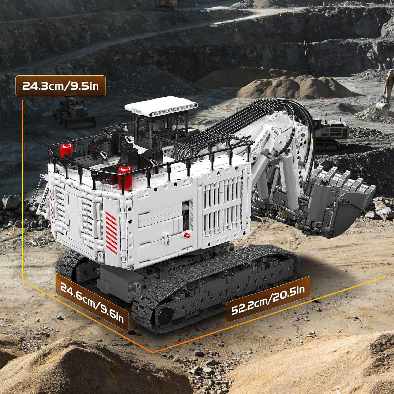 The Ultimate Motorised Heavy-Duty Excavator 3566Pcs