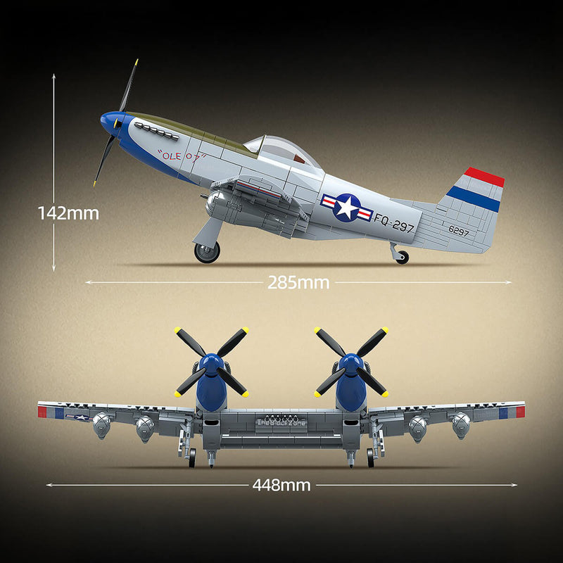 North American F-82 Twin Mustang 1106PCS - RBrickstem®