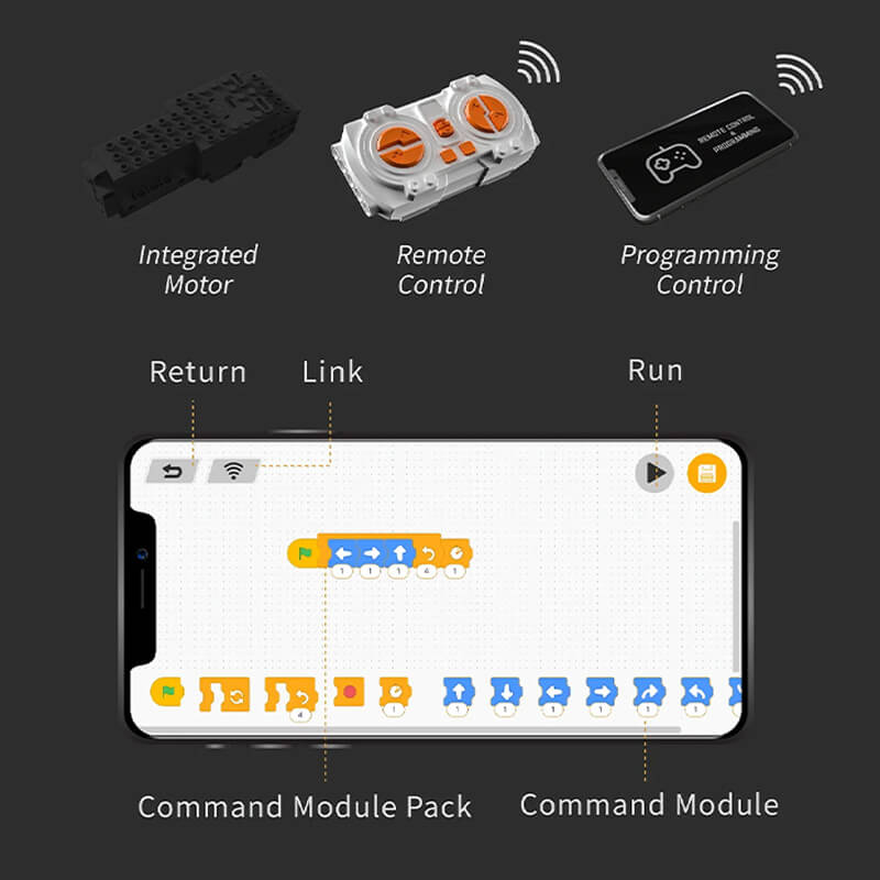 Dual-Mode Remote Controlled Crawler 990Pcs
