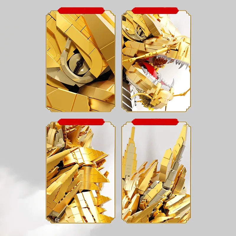 Gold Edition Dragon Head 2571pcs - RBrickstem®