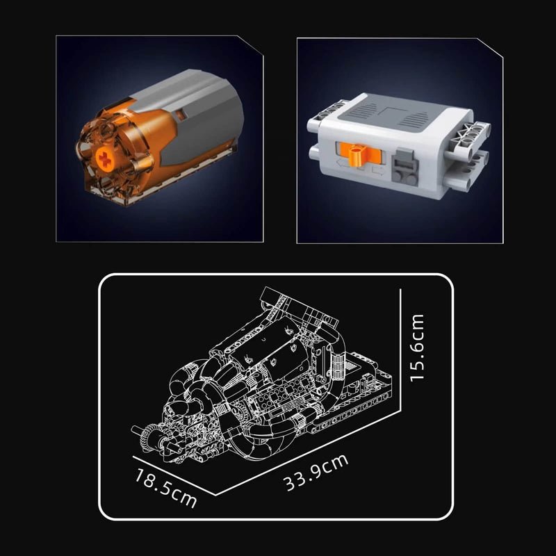 Grand Prix Race Car Engine 979Pcs - RBrickstem®