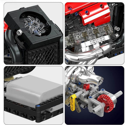 Grand Prix Race Car Engine 979Pcs - RBrickstem®