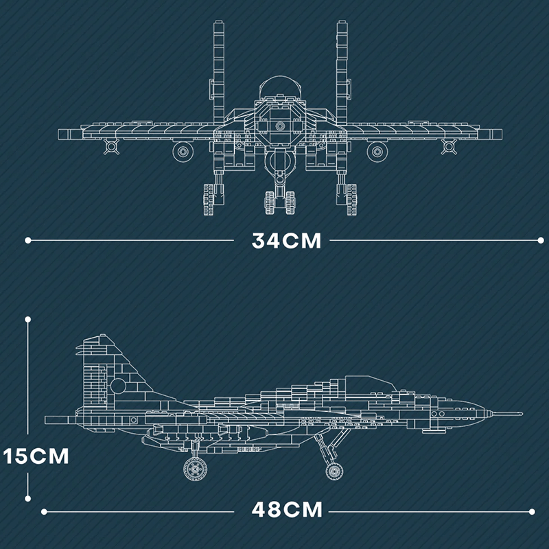 MiG Gurevich MIG-29 Fighter 1386pcs mySite