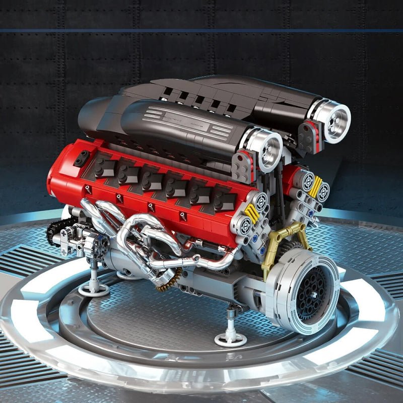 Legendary Prancing Horse V12 Engine 1239Pcs - RBrickstem®