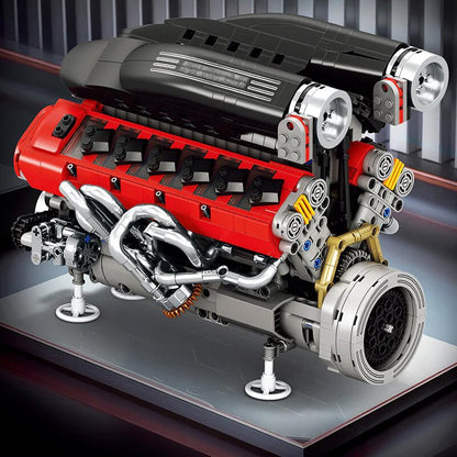Legendary Prancing Horse V12 Engine 1239Pcs - RBrickstem®