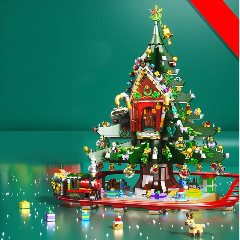 Limited Edition Christmas Tree Rollercoaster 2101pcs - RBrickstem®