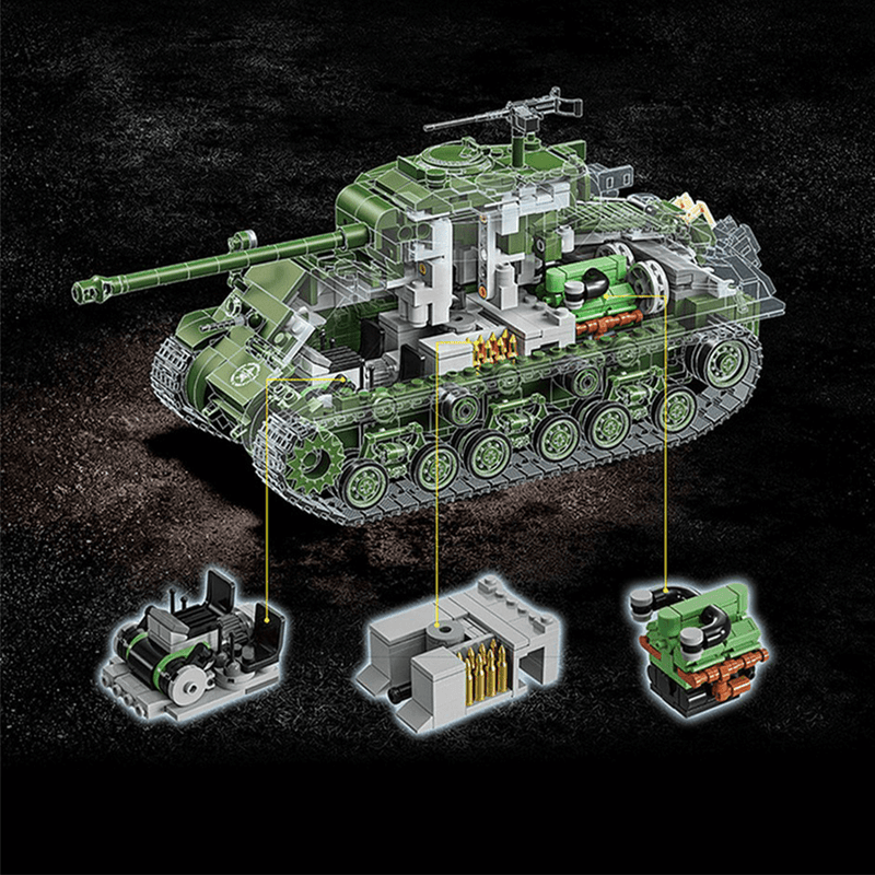 M4 Sherman Tank 1681PCS - RBrickstem®