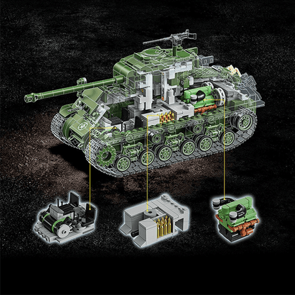 M4 Sherman Tank 1681PCS - RBrickstem®