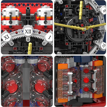 Motorised Cyberpunk Mechanical Clock 1600PCS