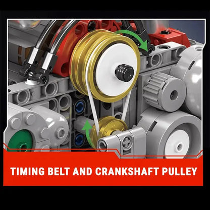 Motorised Flat 6 Engine 608pcs - RBrickstem®