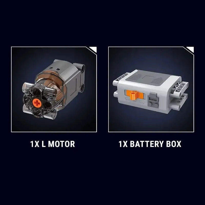 Motorised German V8 Engine With Gearbox 1168pcs - RBrickstem®