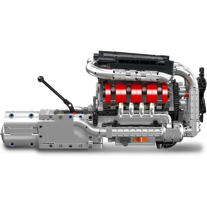 Motorised German V8 Engine With Gearbox 1168pcs - RBrickstem®