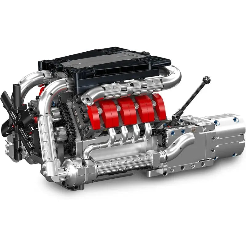 Motorised German V8 Engine With Gearbox 1168pcs - RBrickstem®
