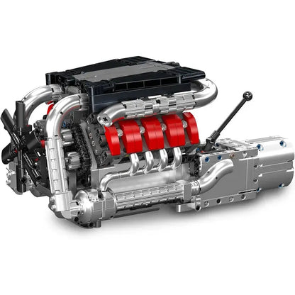 Motorised German V8 Engine With Gearbox 1168pcs - RBrickstem®