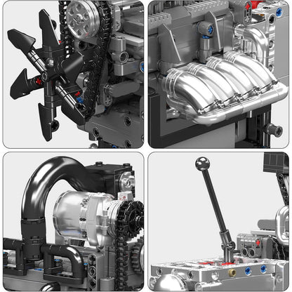 Motorised Rotary Engine 1129Pcs - RBrickstem®