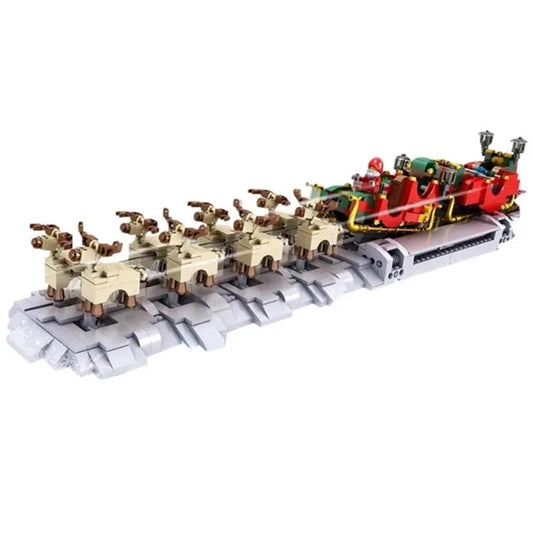Motorised Santa, Sleigh & Reindeer 1317pcs - RBrickstem®