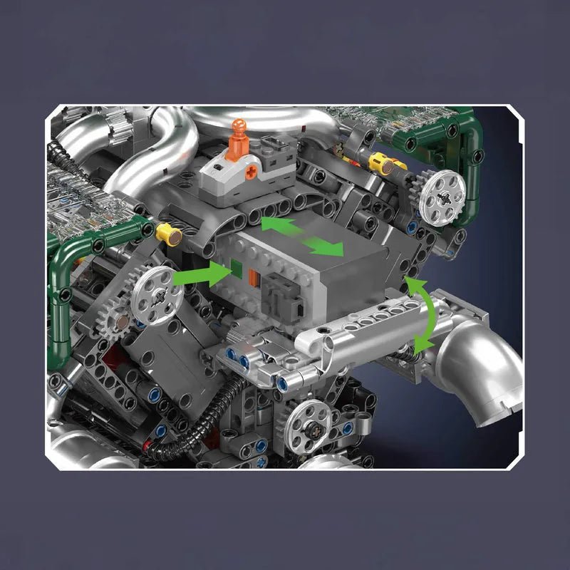 Motorised V8 Tank Engine 2249pcs - RBrickstem®