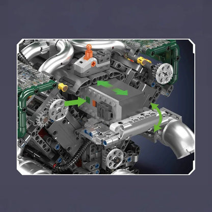 Motorised V8 Tank Engine 2249pcs - RBrickstem®