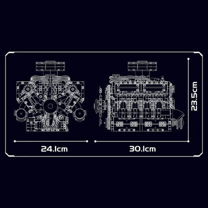 Motorised V8 Tank Engine 2249pcs - RBrickstem®