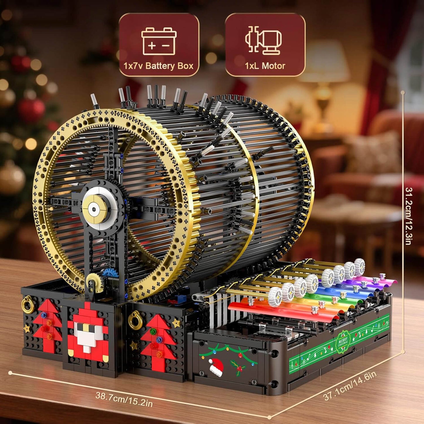 Motorised Festive Music Box 2343Pcs