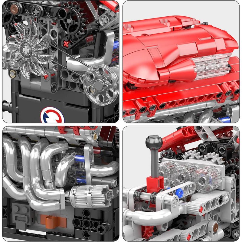 Naturally Aspirated V12 Italian Engine 862PCS - RBrickstem®